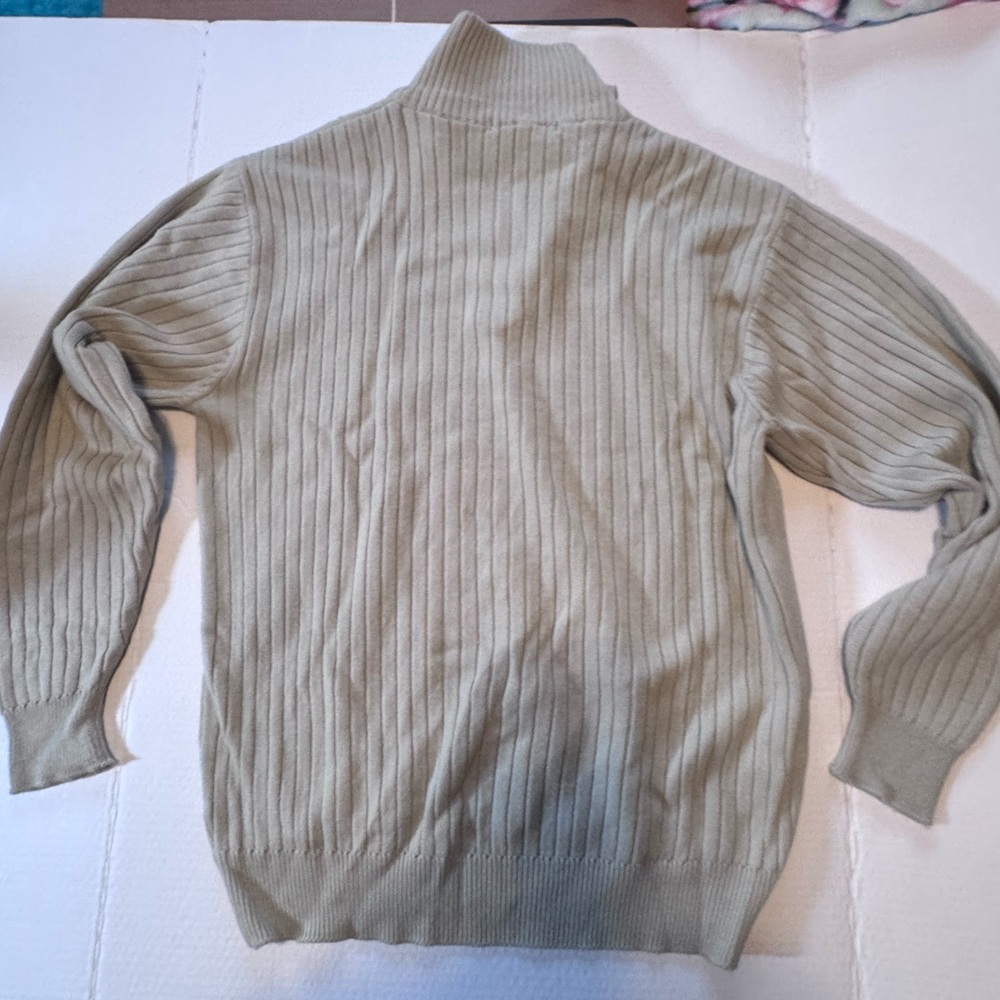 513 Clothing Concepts Retro Striped 1/4 Zip Sweater - Wool Blend - Size Large - Picture 11 of 11